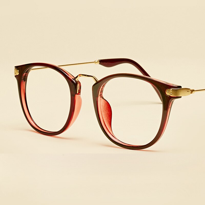 Oveliness Unisex Full Rim Round Tr 90 Titanium Alloy Eyeglasses 5844 Full Rim Oveliness