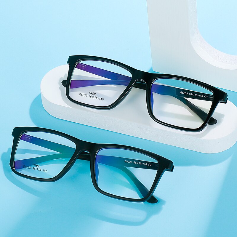 Handoer Unisex Full Rim Square Tr 90 Eyeglasses 8239 Full Rim Handoer