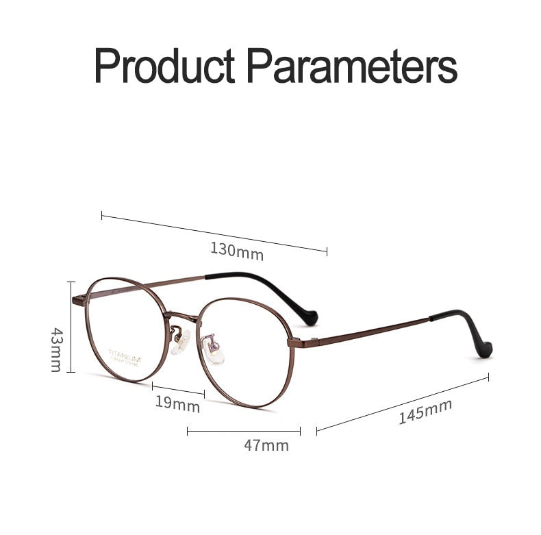 Hotochki Unisex Full Rim Polygon Beta Titanium Frame Eyeglasses 3933 Full Rim Hotochki
