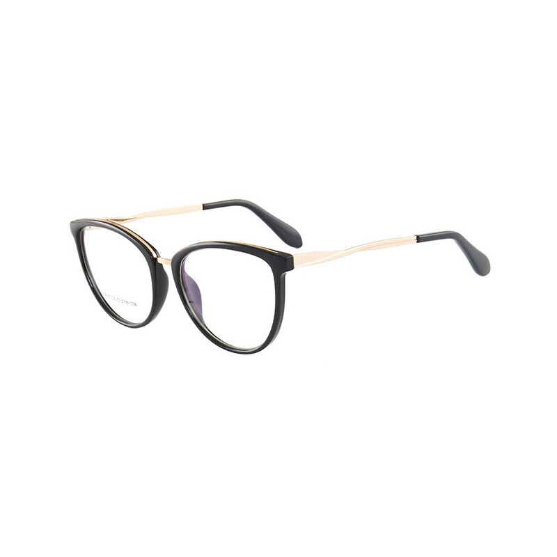 Hotony Women's Full Rim TR 90 Resin Round Frame Eyeglasses 7005 Full Rim Hotony black