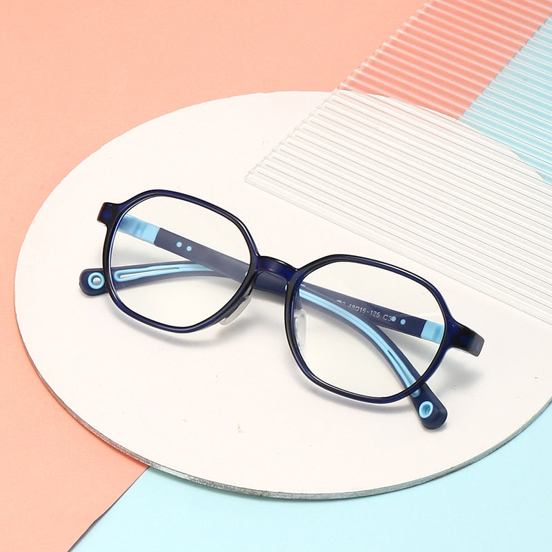 Oveliness Unisex Children's Full Rim Round Tr 90 Titanium Eyeglasses Trd103 Full Rim Oveliness