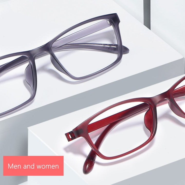 Yimaruili Unisex Full Rim Square Tr 90 Eyeglasses X1x2 Full Rim Yimaruili Eyeglasses