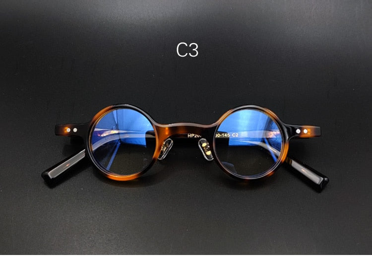 Yujo Unisex Full Rim Small Round Eyeglasses Acetate Y036 Full Rim Yujo C3 China
