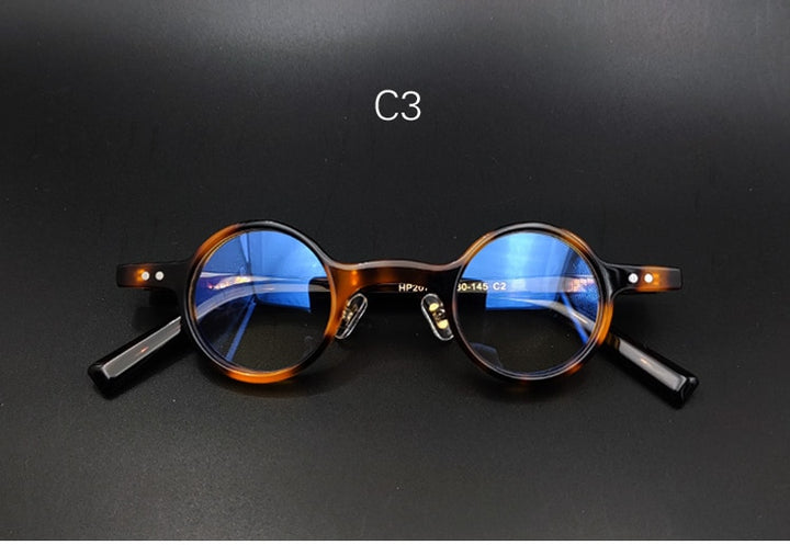 Yujo Unisex Full Rim Small Round Eyeglasses Acetate Y036 Full Rim Yujo C3 China