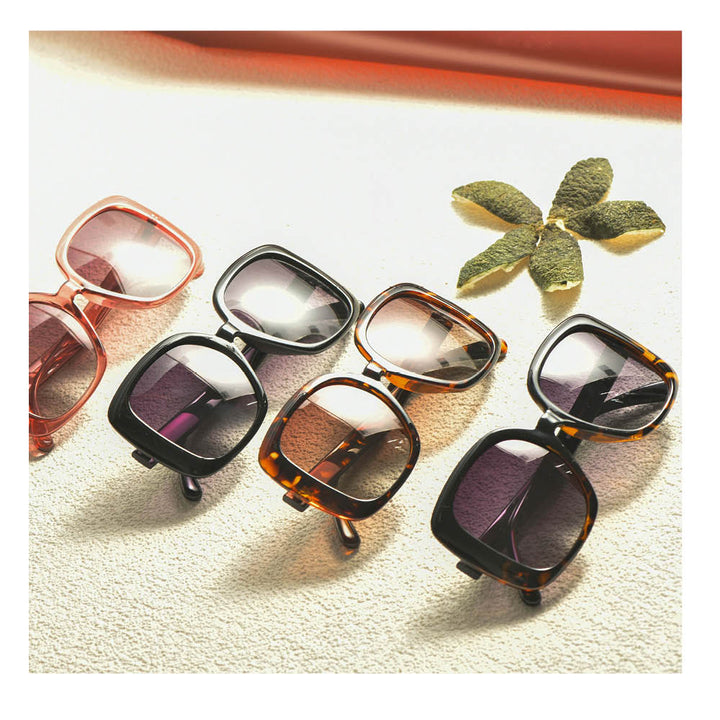 CCspace Women's Full Rim Oversized Square Resin Frame Sunglasses 53656 Sunglasses CCspace Sunglasses