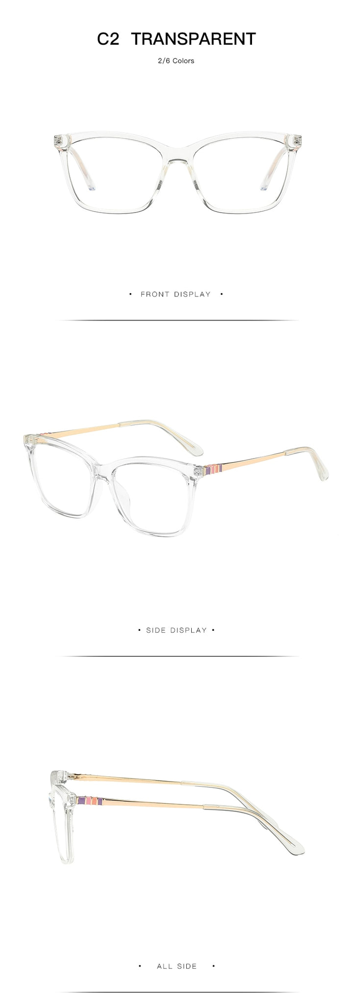 Hotochki Women's Full Rim Round TR-90 Resin Alloy Frame Eyeglasses 2060 Full Rim Hotochki