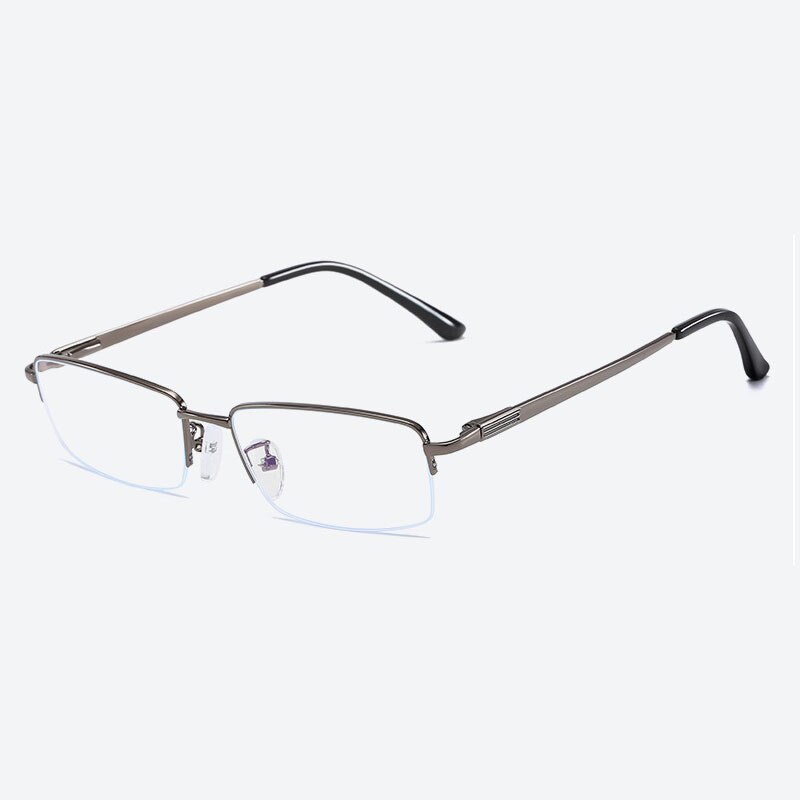 Handoer Unisex Semi Rim Rectangle Alloy Eyeglasses Semi Rim Handoer