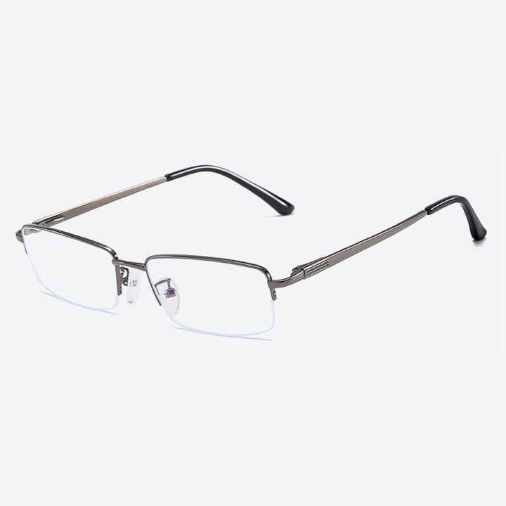Handoer Unisex Semi Rim Rectangle Alloy Eyeglasses Semi Rim Handoer