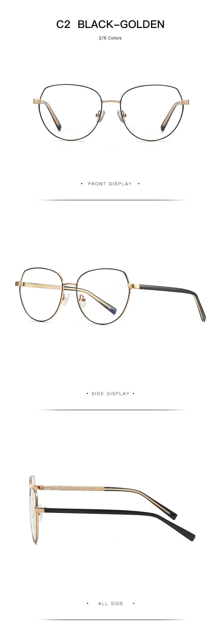 Hotochki Women's Full Rim Oval TR-90 Resin Alloy Frame Eyeglasses 3005 Full Rim Hotochki