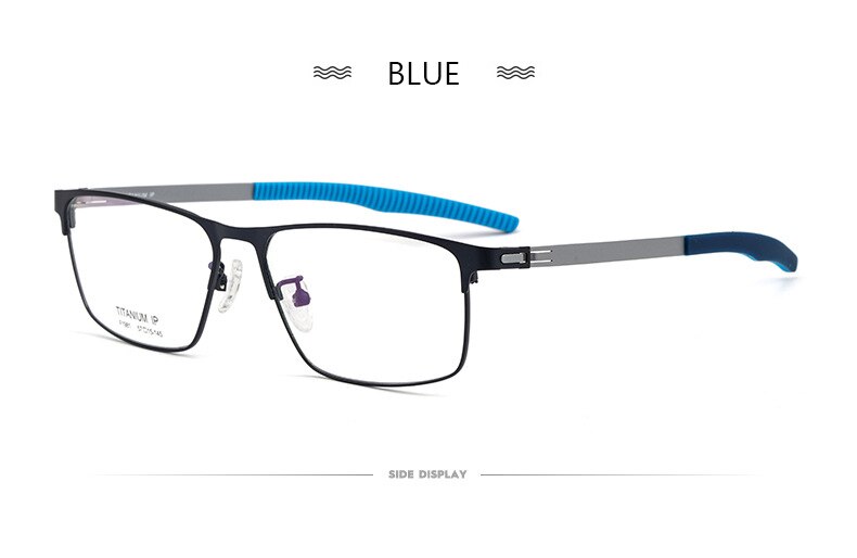 Hotochki Men's Full Rim Titanium Square Frame Eyeglasses F1981 Full Rim Hotochki