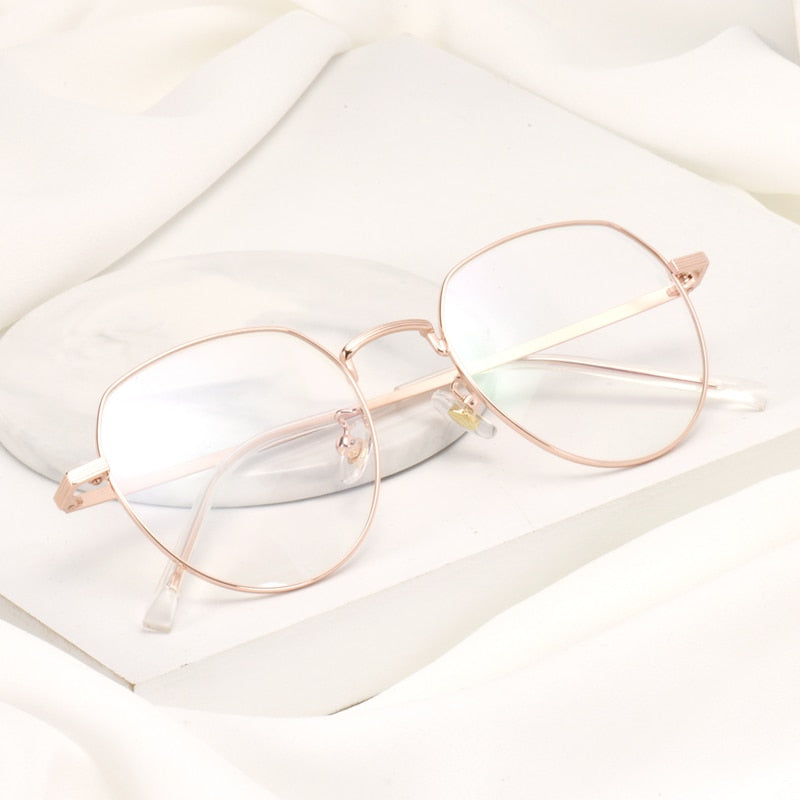 Yimaruili Unisex Full Rim Round Titanium Frame Eyeglasses 1901 Full Rim Yimaruili Eyeglasses