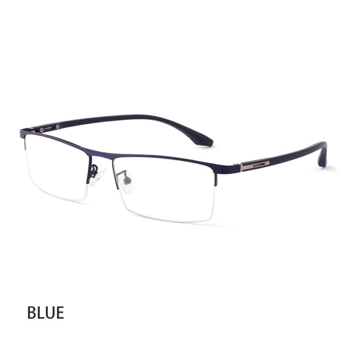 Hotochki Unisex Semi Rim Alloy Frame Eyeglasses P9001 Semi Rim Hotochki Blue