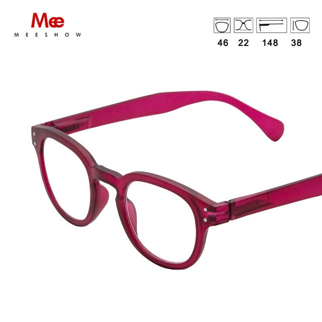 Women's Reading Glasses Anti-reflective +100 To +350 Reading Glasses MeeShow +100 SUNSET PURPLE 