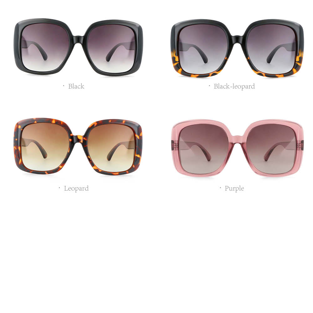 CCspace Women's Full Rim Oversized Square Resin Frame Sunglasses 53656 Sunglasses CCspace Sunglasses