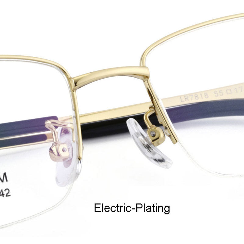 Hotochki Men's Titanium Memory Alloy Eyeglasses Lr7818 Full Rim Hotochki