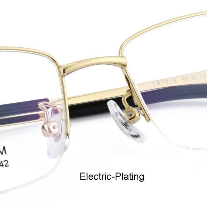 Hotochki Men's Titanium Memory Alloy Eyeglasses Lr7818 Full Rim Hotochki