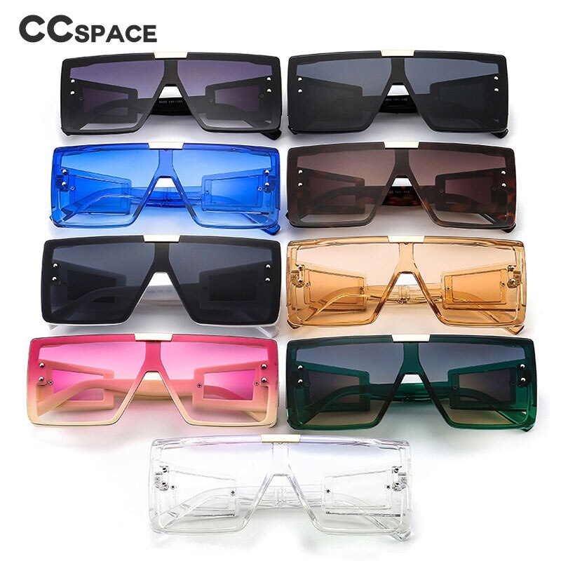 CCspace Women's Full Rim Oversized Square Resin Frame Sunglasses 46661 Sunglasses CCspace Sunglasses