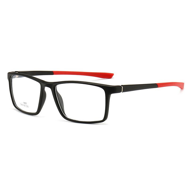 Hotochki Unisex Full Rim PC Plastic Resin Frame Eyeglasses 5807 Full Rim Hotochki Red  