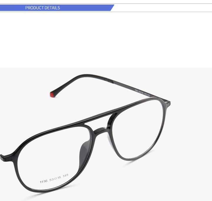 Reven Jate Unisex Full Rim Oval Acetate Eyeglasses 1116 Full Rim Reven Jate