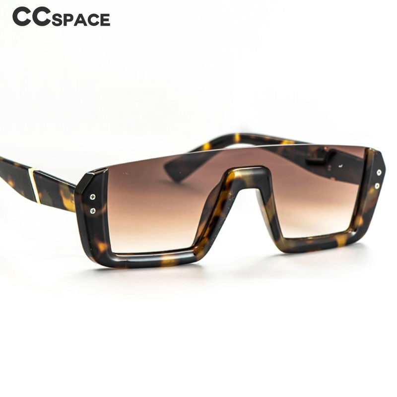CCspace Women's Semi Rim One Goggle Lens Resin Frame Sunglasses 51013 Sunglasses CCspace Sunglasses