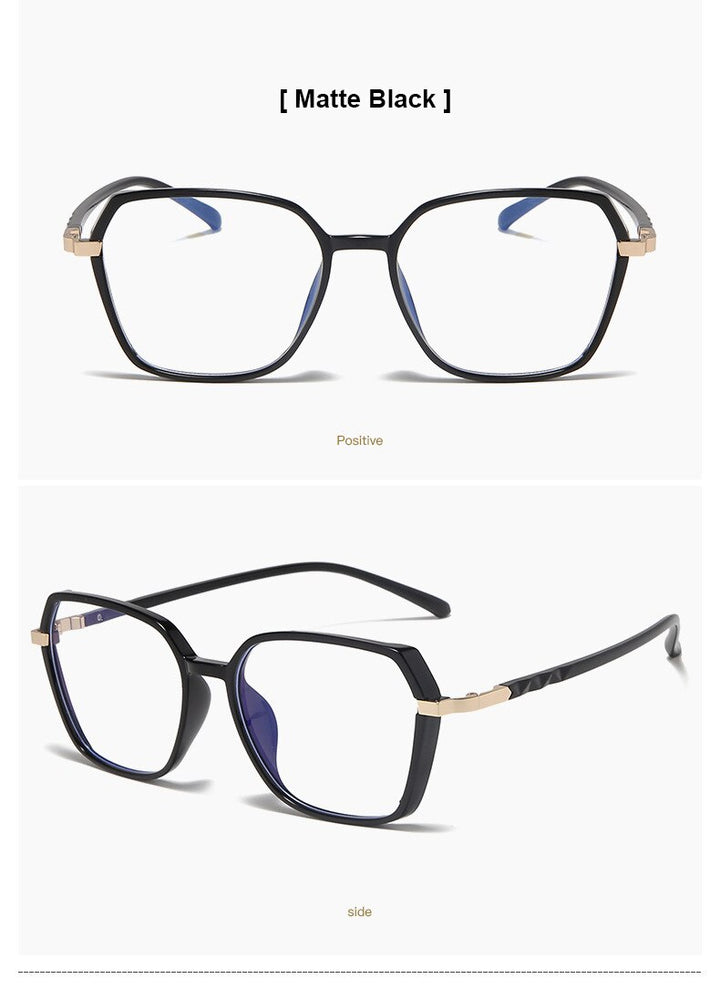 Hotony Women's Full Rim Geometric Acetate Frame Eyeglasses 1530 Full Rim Hotony