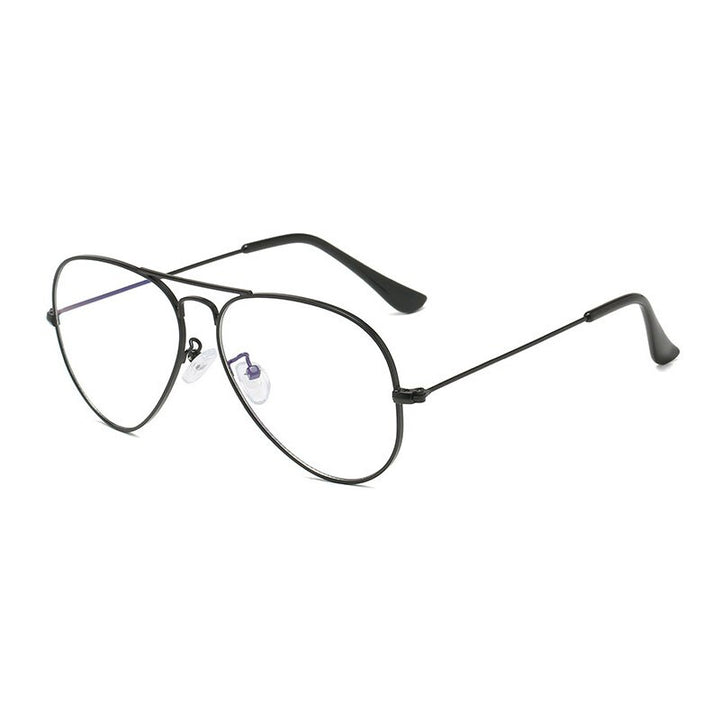 Handoer Unisex Full Rim Round Square Double Bridge Alloy Eyeglasses 2026 Full Rim Handoer Black
