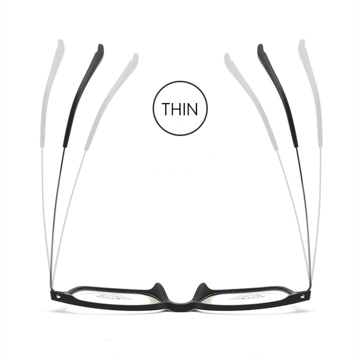 Yimaruili Men's Full Rim Square β Titanium TR 90 Resin Frame Eyeglasses 9822 Full Rim Yimaruili Eyeglasses