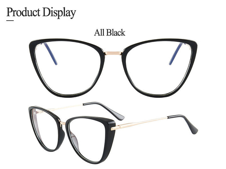 Hotony Women's Full Rim TR 90 Resin Cat Eye Frame Eyeglasses 7033 Full Rim Hotony
