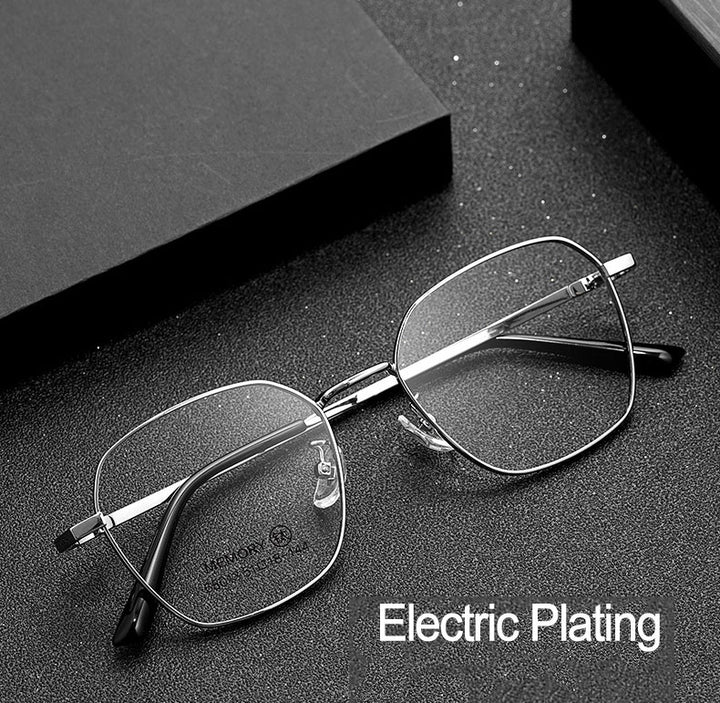 Hotochki Unisex Full Rim Polygon Memory Alloy Frame Eyeglasses 68013 Full Rim Hotochki