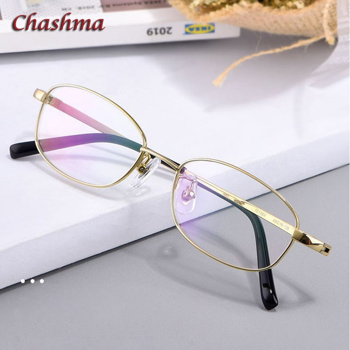 Chashma Ochki Unisex Full Rim Square Titanium Eyeglasses 10196 Full Rim Chashma Ochki