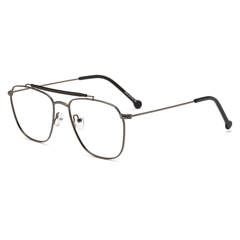 Men's Eyeglasses Retro Double Beam Metal Alloy Pilot Frame M1876 Frame Gmei Optical   