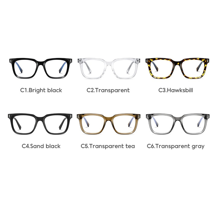 Gmei Unisex Full Rim TR 90 Titanium Square Frame Eyeglasses 2091 Full Rim Gmei Optical