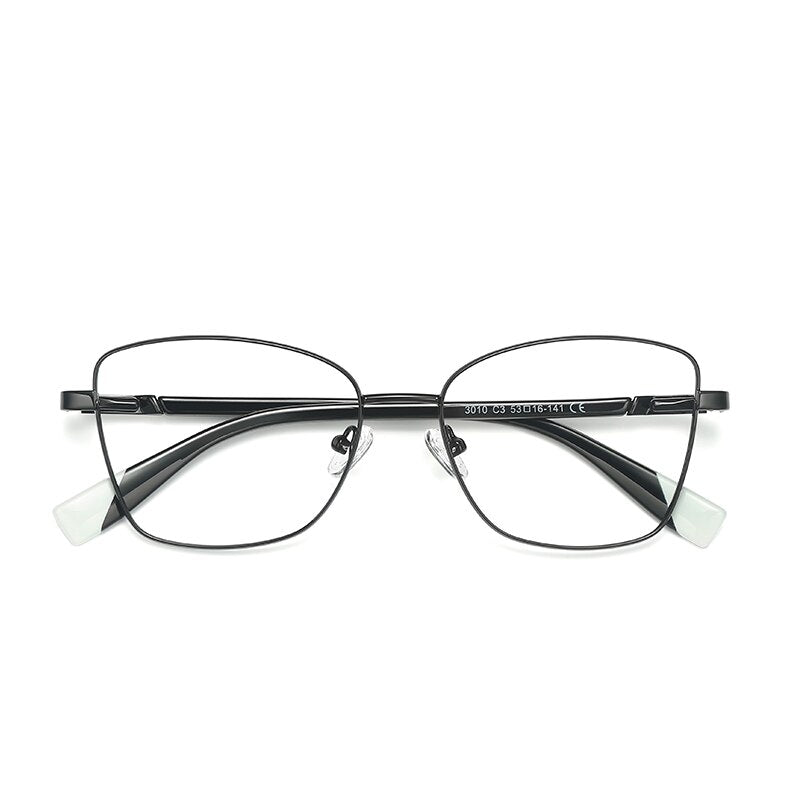 Hotochki Unisex Full Rim Square Alloy Frame Eyeglasses 3010 Full Rim Hotochki black