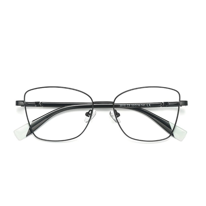 Hotochki Unisex Full Rim Square Alloy Frame Eyeglasses 3010 Full Rim Hotochki black