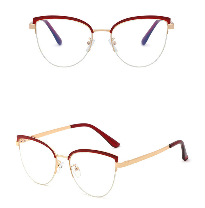 Hotony Women's Full Rim Cat Eye Alloy Frame Eyeglasses 95679 Full Rim Hotony