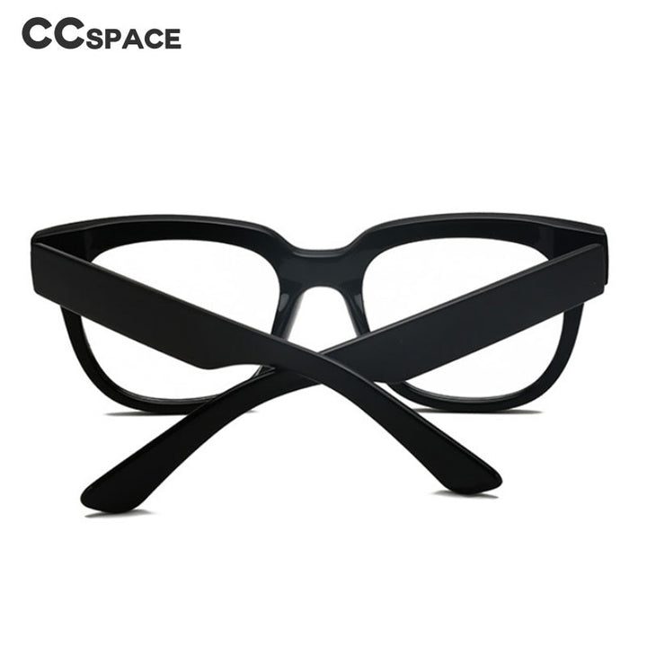 CCspace Unisex Full Rim Square Rectangle Resin Alloy Rivet Frame Eyeglasses 47086 Full Rim CCspace