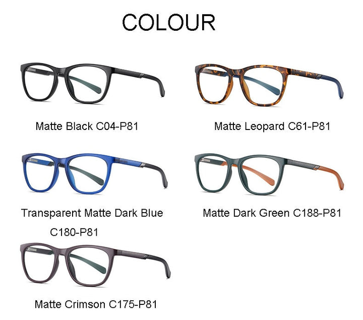 Hotochki Unisex Full Rim TR-90 Resin Frame Eyeglasses 2310 Full Rim Hotochki