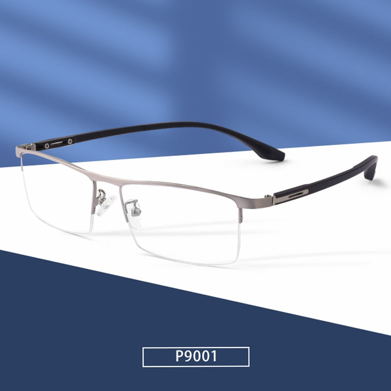 Hotochki Unisex Semi Rim Alloy Frame Eyeglasses P9001 Semi Rim Hotochki