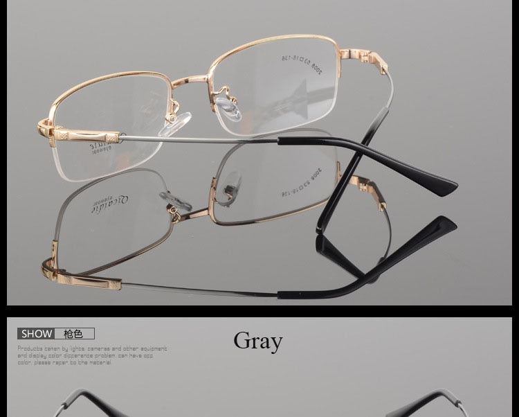 Bclear Men's Semi Rim Square Alloy Eyeglasses 2008 Semi Rim Bclear