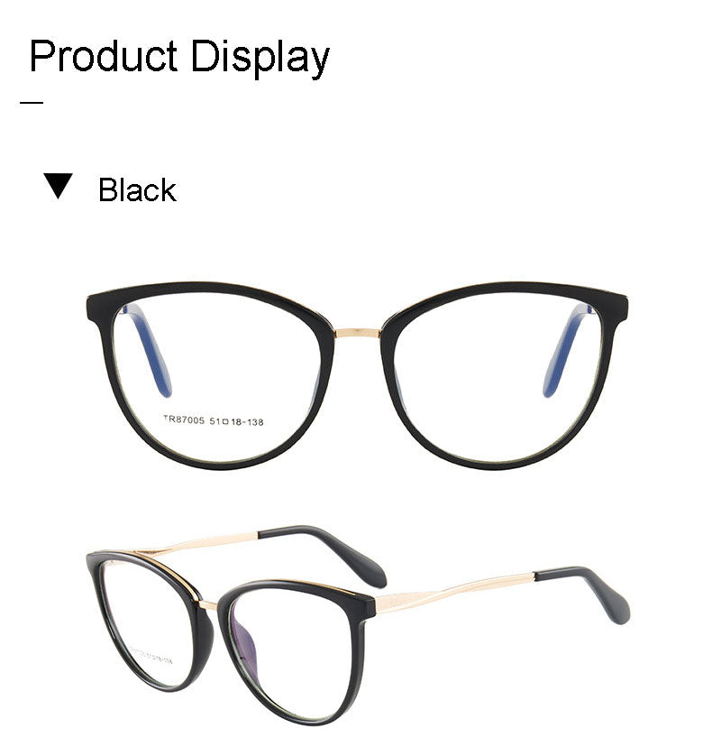 Hotony Women's Full Rim TR 90 Resin Round Frame Eyeglasses 7005 Full Rim Hotony