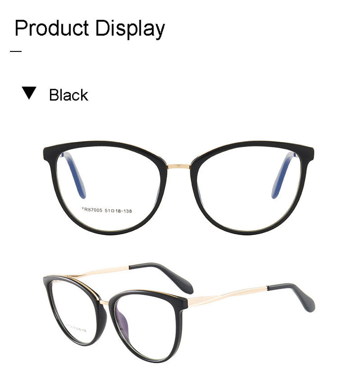 Hotony Women's Full Rim TR 90 Resin Round Frame Eyeglasses 7005 Full Rim Hotony