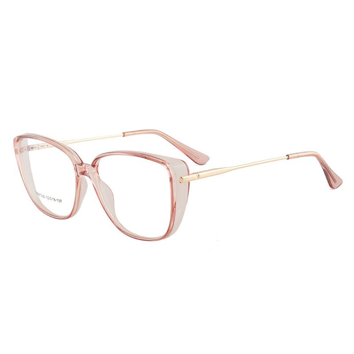 Hotony Women's Full Rim TR 90 Resin Cat Eye Frame Eyeglasses 7020 Full Rim Hotony Pink