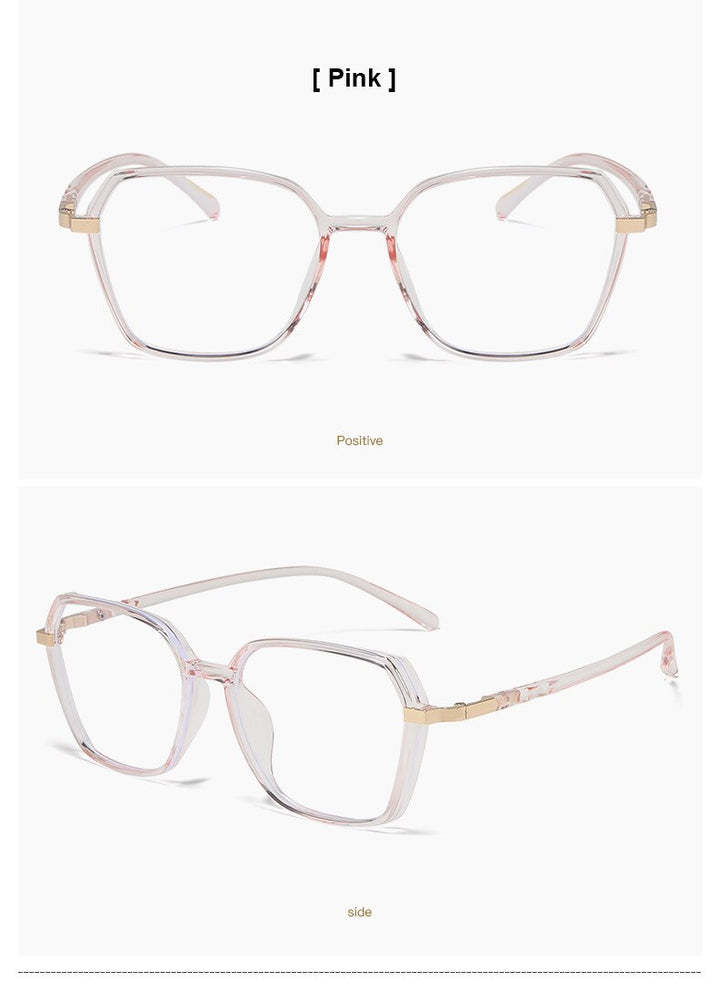 Hotony Women's Full Rim Geometric Acetate Frame Eyeglasses 1530 Full Rim Hotony