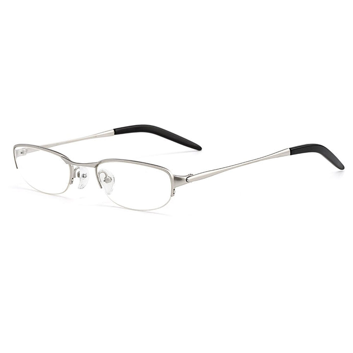 Gmei Women's Eyeglasses Rectangle Semi Rim Pure Titanium W2008 Full Rim Gmei Optical