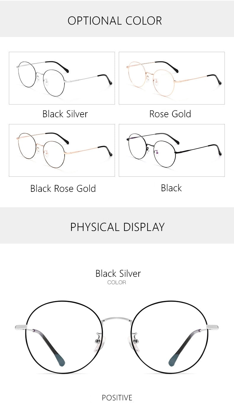 Yimaruili Unisex Full Rim β Titanium Round Frame Eyeglasses 6621X Full Rim Yimaruili Eyeglasses