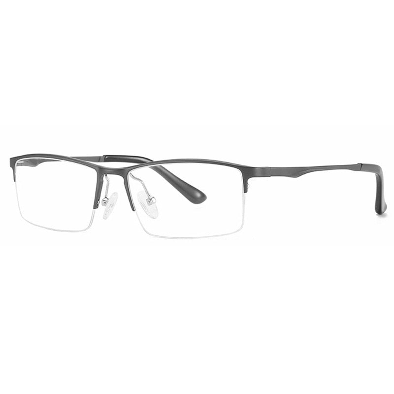 Hotony Unisex Semi Rim Rectangle Alloy Frame Eyeglasses 6263 Semi Rim Hotony