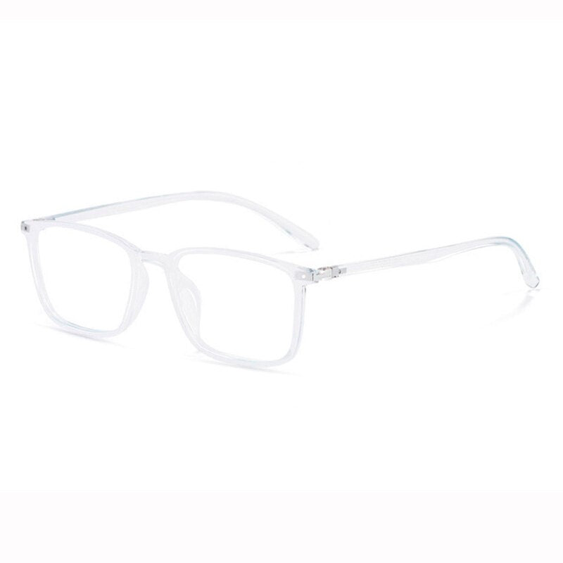 Hotony Unisex Full Rim Square TR 90 Resin Frame Eyeglasses 6633 Full Rim Hotony Transparent