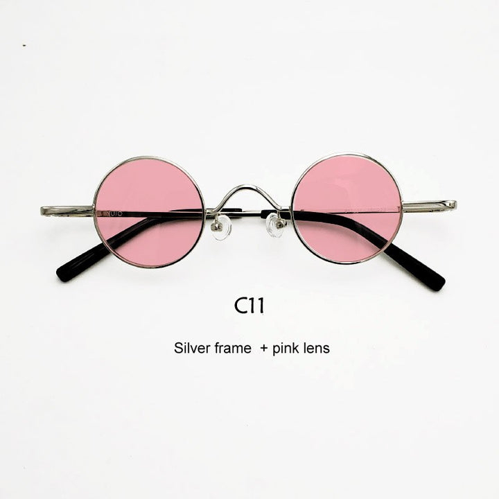 Yujo Unisex Acetate Alloy Small Round Sunglasses Y050 Sunglasses Yujo C11 China