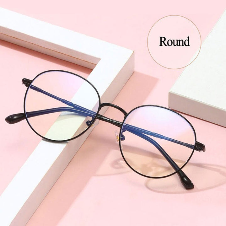 Hotony Unisex Full Rim Round Alloy Eyeglasses 61099 Full Rim Hotony