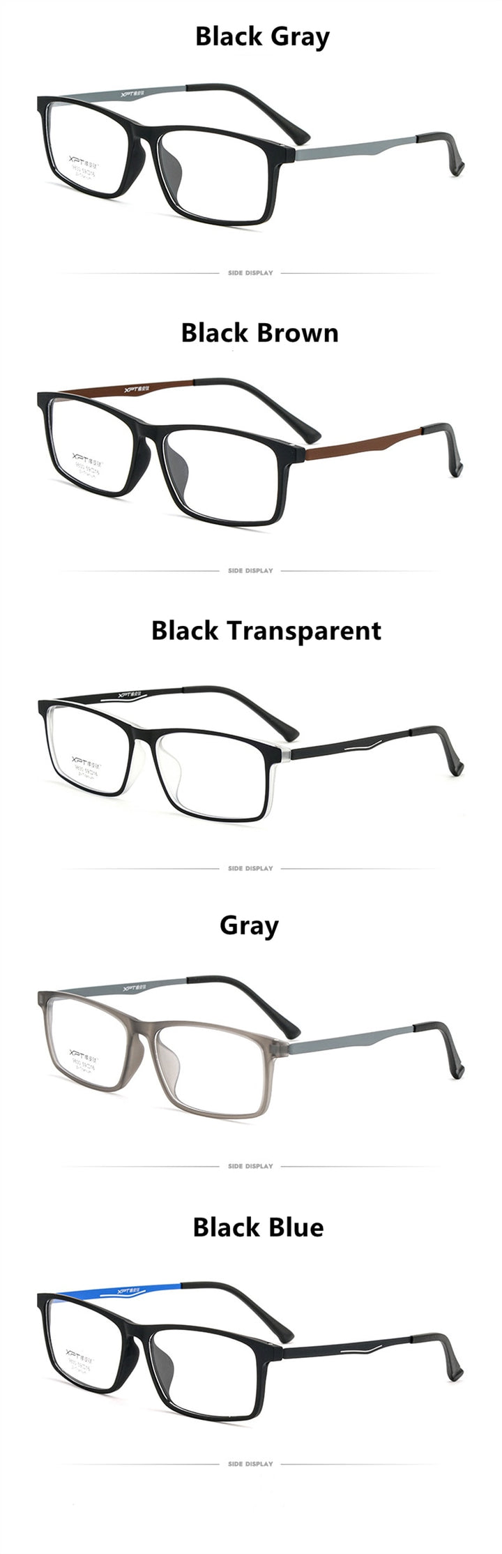 Yimaruili Men's Full Rim TR 90 Resin β Titanium Frame Eyeglasses 9830 Full Rim Yimaruili Eyeglasses